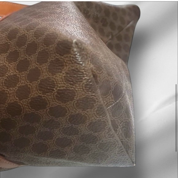 Céline Vintage Brown Leather Macadam Large Tote - Picture 5 of 12